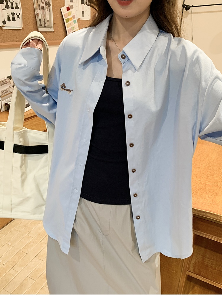 Loose long sleeve thin cardigan light sunscreen shirt for women