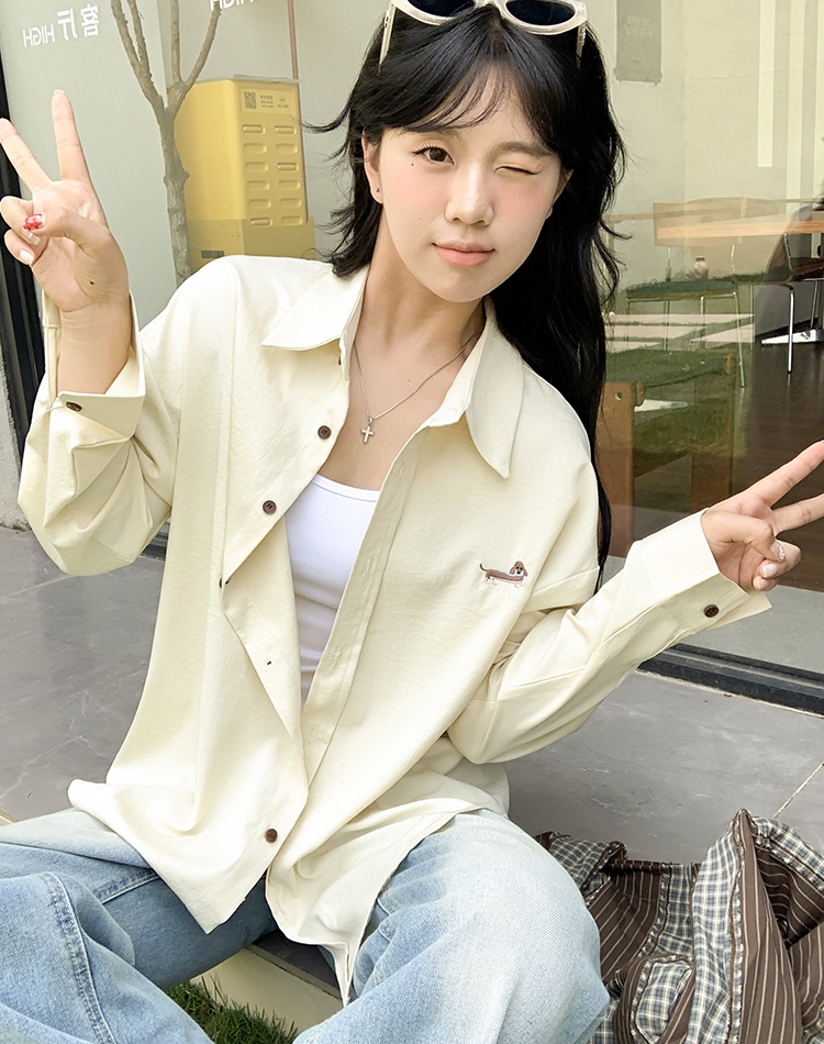 Loose long sleeve thin cardigan light sunscreen shirt for women