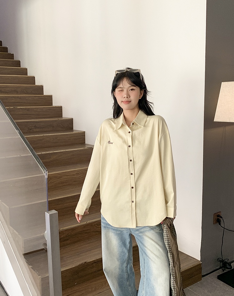 Loose long sleeve thin cardigan light sunscreen shirt for women