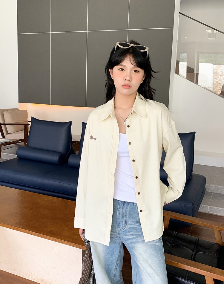 Loose long sleeve thin cardigan light sunscreen shirt for women