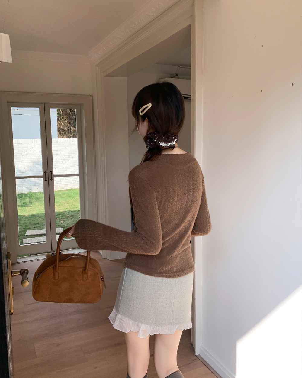 Sueding bottoming shirt autumn and winter T-shirt for women