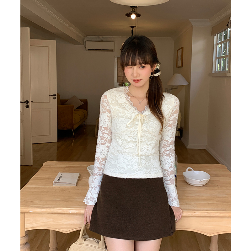 Plus velvet bottoming shirt inside the ride T-shirt