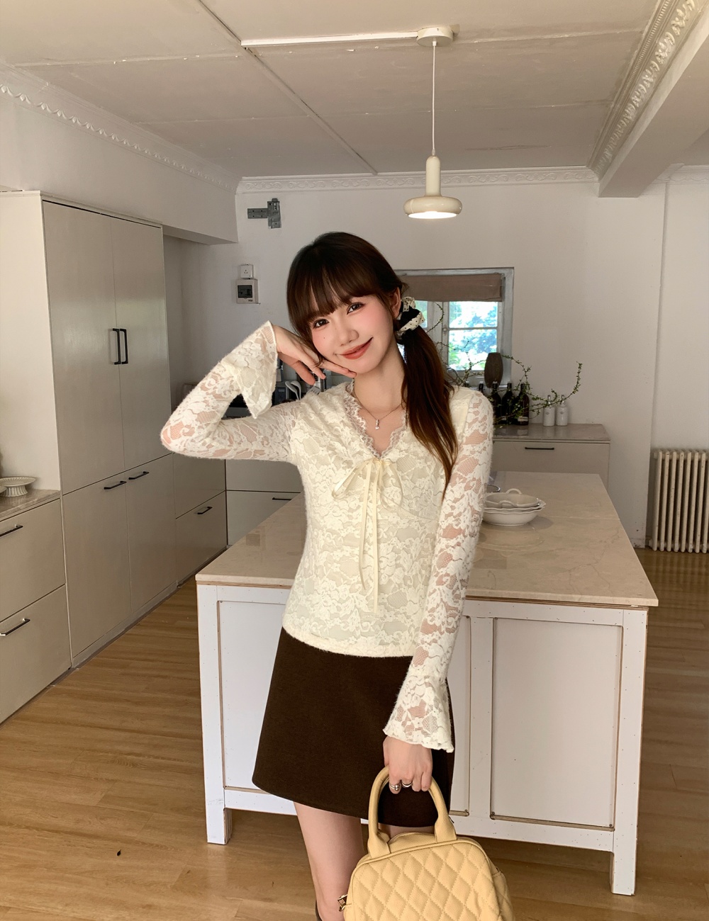 Plus velvet bottoming shirt inside the ride T-shirt