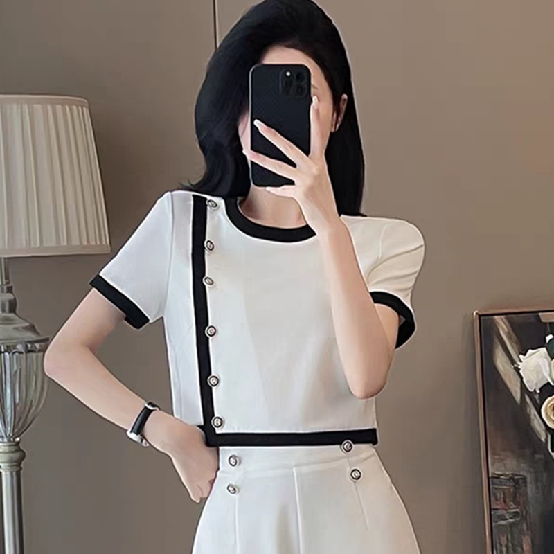 Spring and summer chanelstyle sweater Casual summer tops