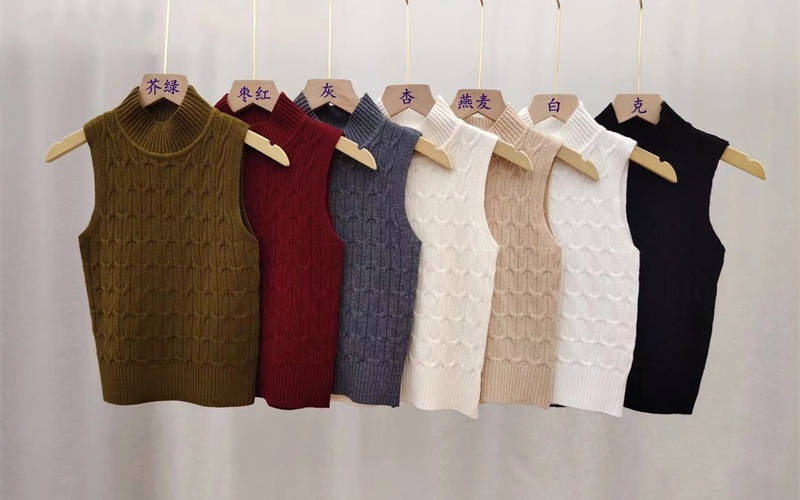 Spring and summer halter slim vest twist all-match sweater