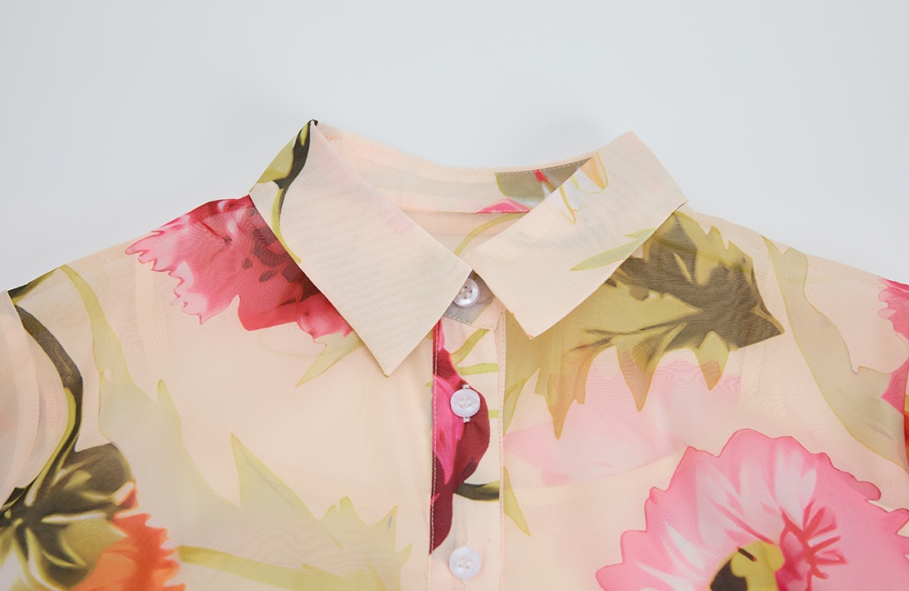 Slim pinched waist dress bandage European style shirt