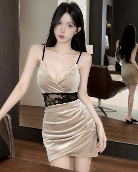 Inside the ride sling tight package hip lace ladies dress