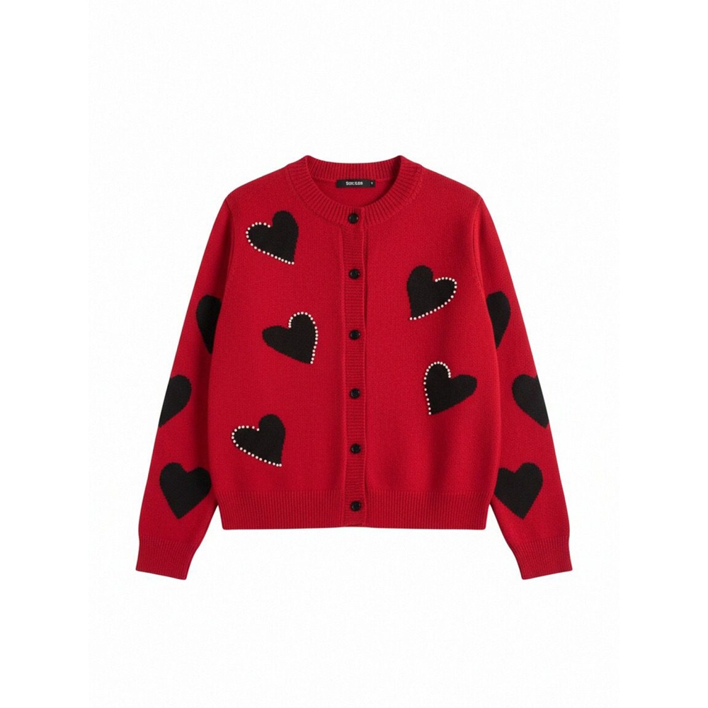 Knitted spring sweater round neck lazy tops