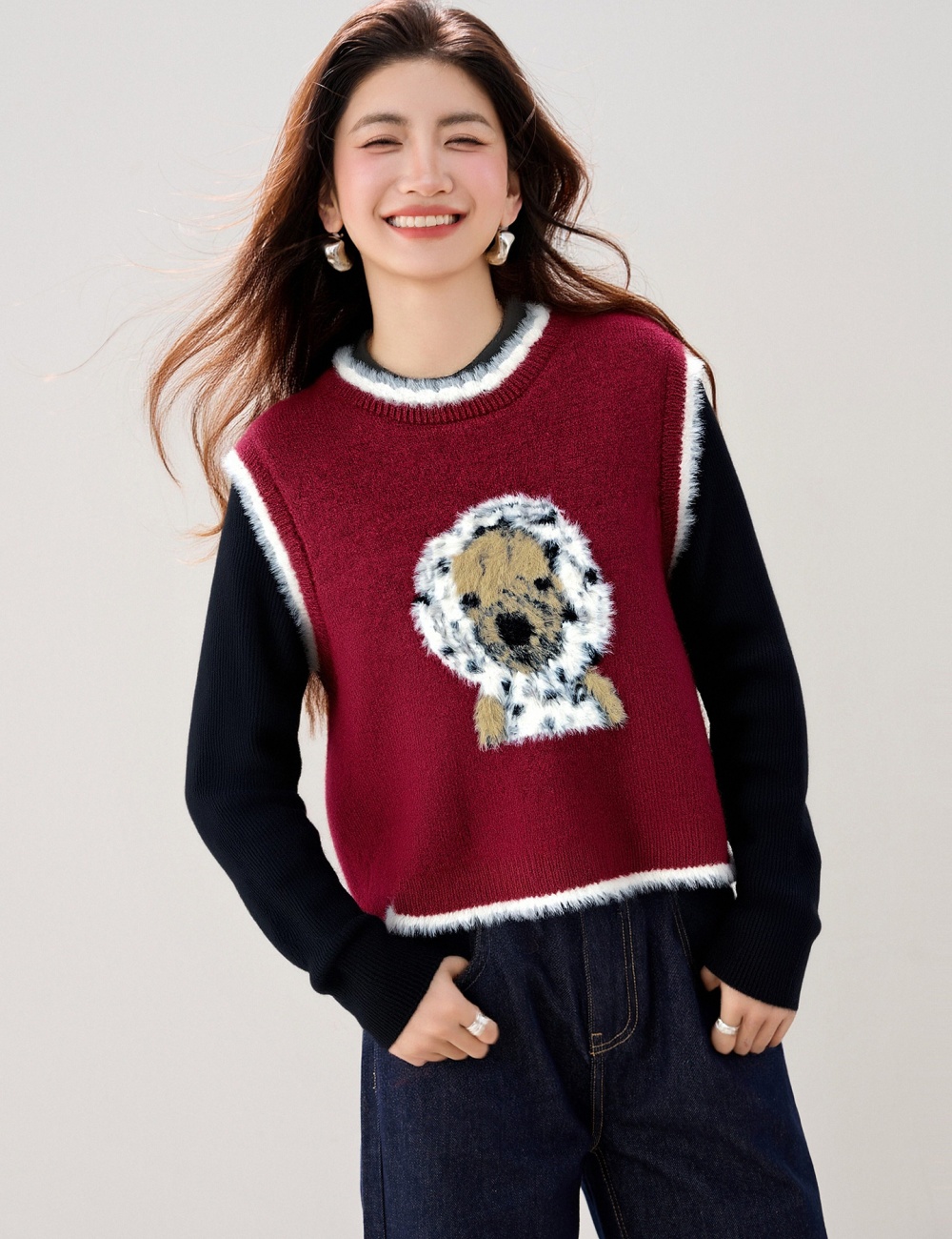 Outside the ride spring waistcoat jacquard vest