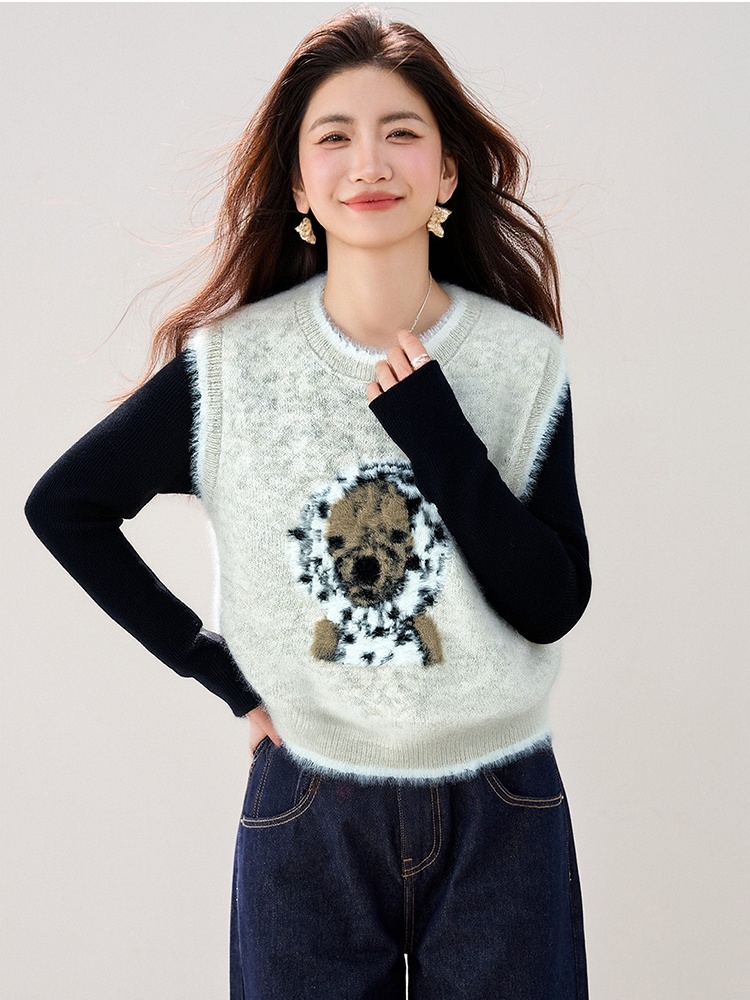 Outside the ride spring waistcoat jacquard vest