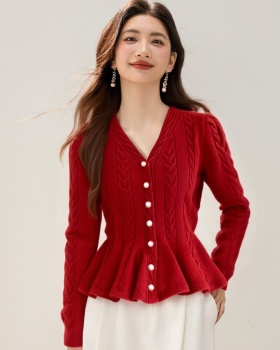 Pinched waist enticement sweater for women