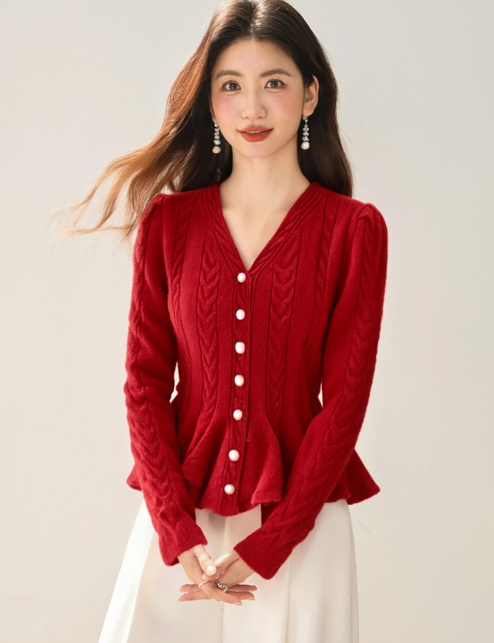 Pinched waist enticement sweater for women