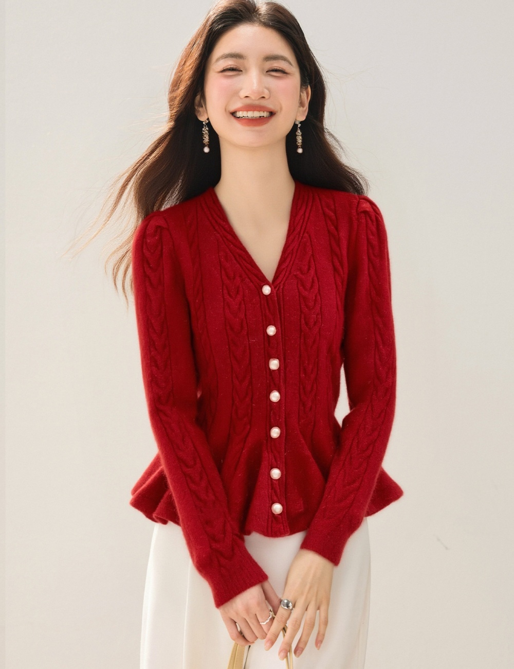 Pinched waist enticement sweater for women