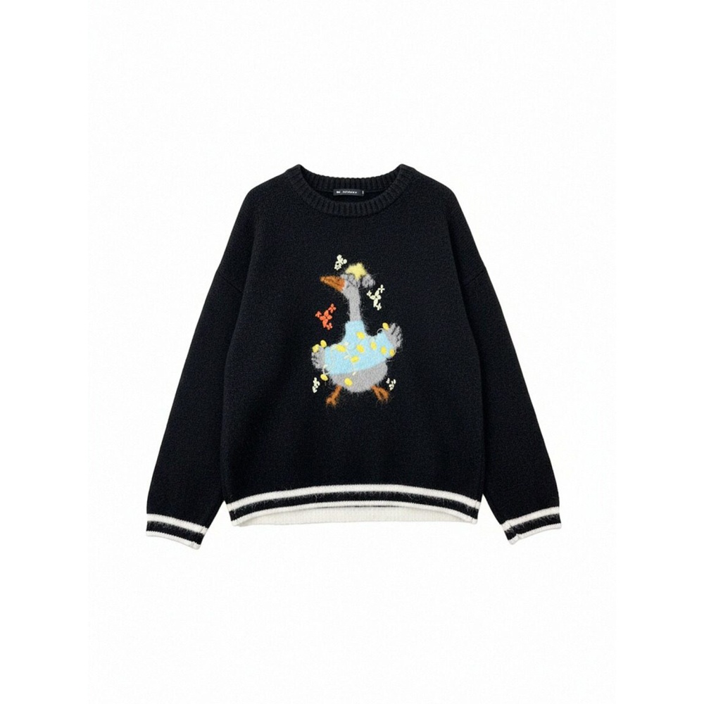 Show young lazy cartoon sweater loose spring tops