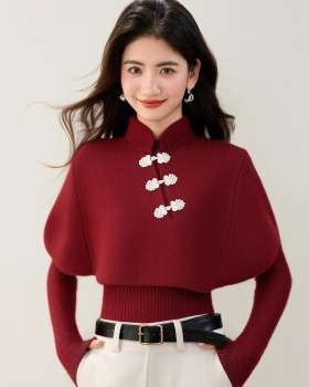 Red spring tops Chinese style shawl