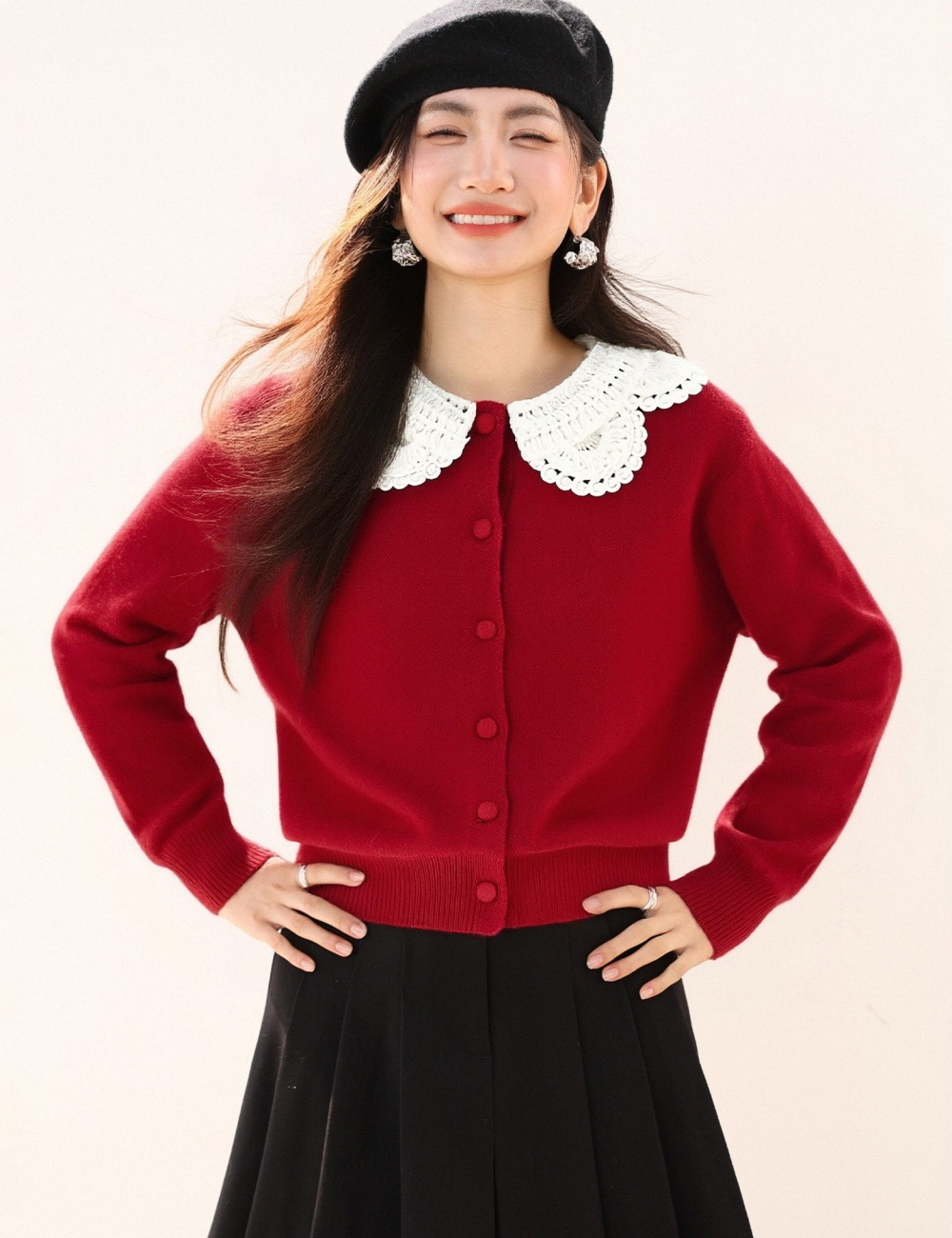 Spring lazy sweater knitted cardigan for women