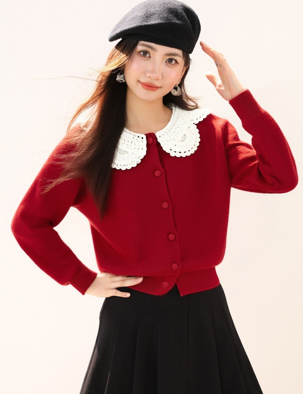 Spring lazy sweater knitted cardigan for women