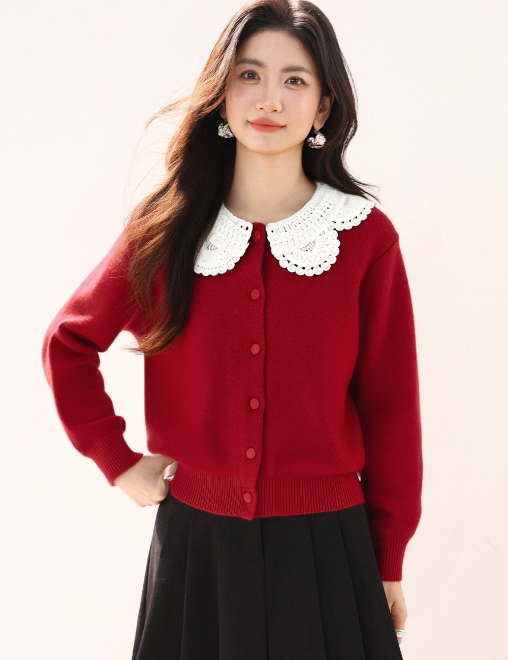 Spring lazy sweater knitted cardigan for women