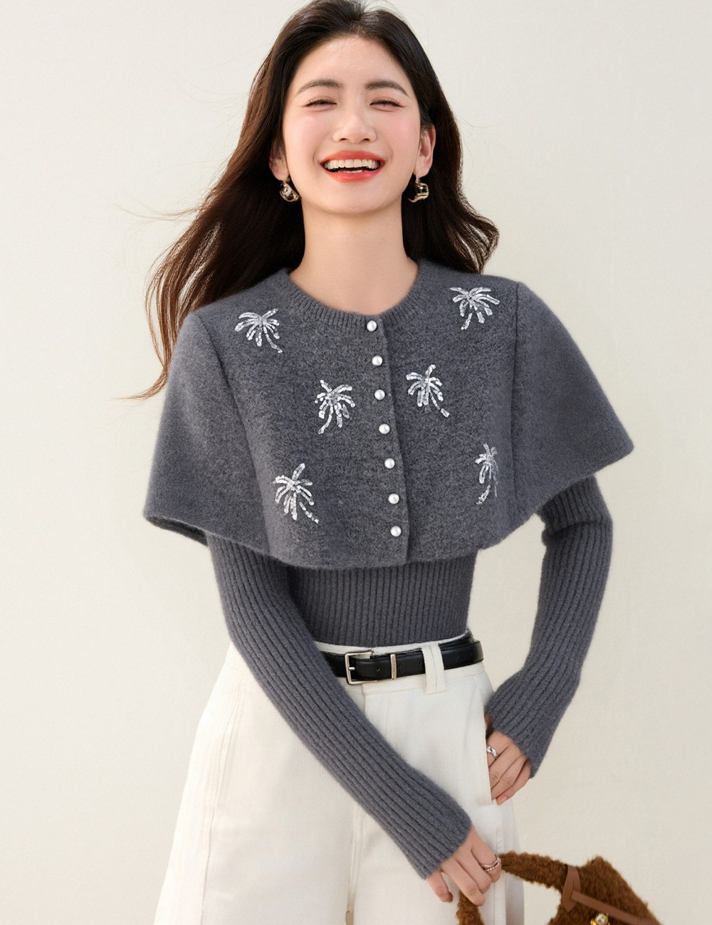 Chanelstyle show young cloak spring sweater for women