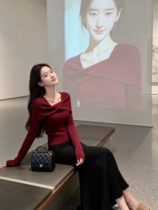 Long sleeve Korean style sweater