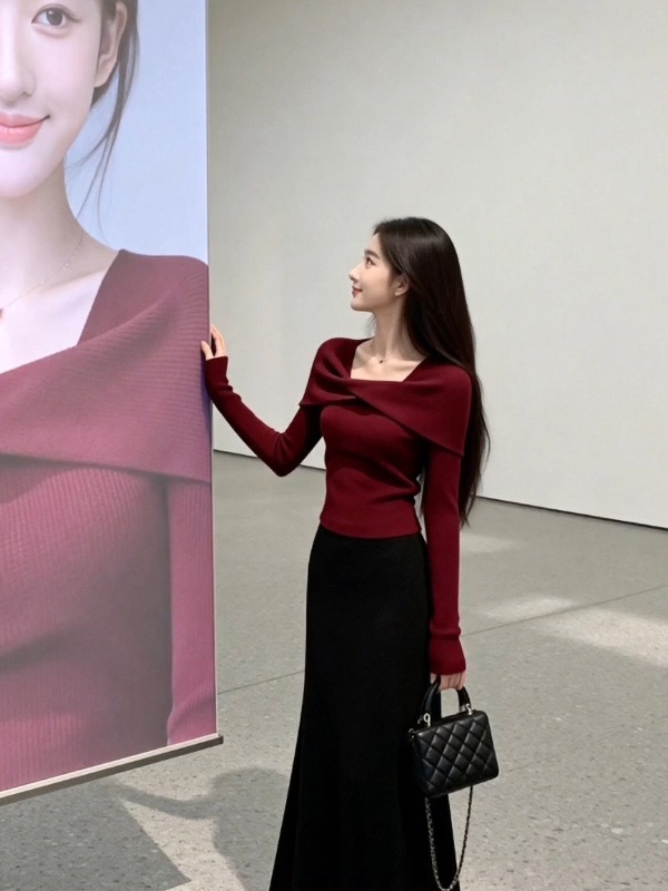 Long sleeve Korean style sweater