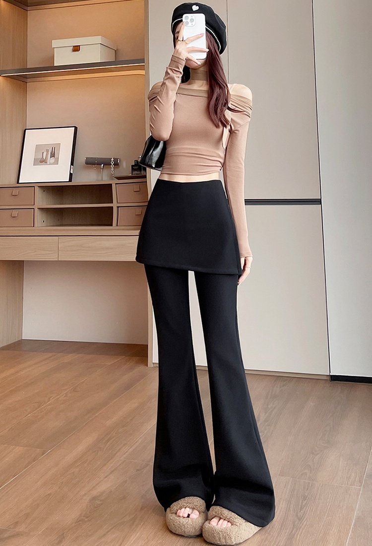 Slim speaker autumn and winter high waist pants