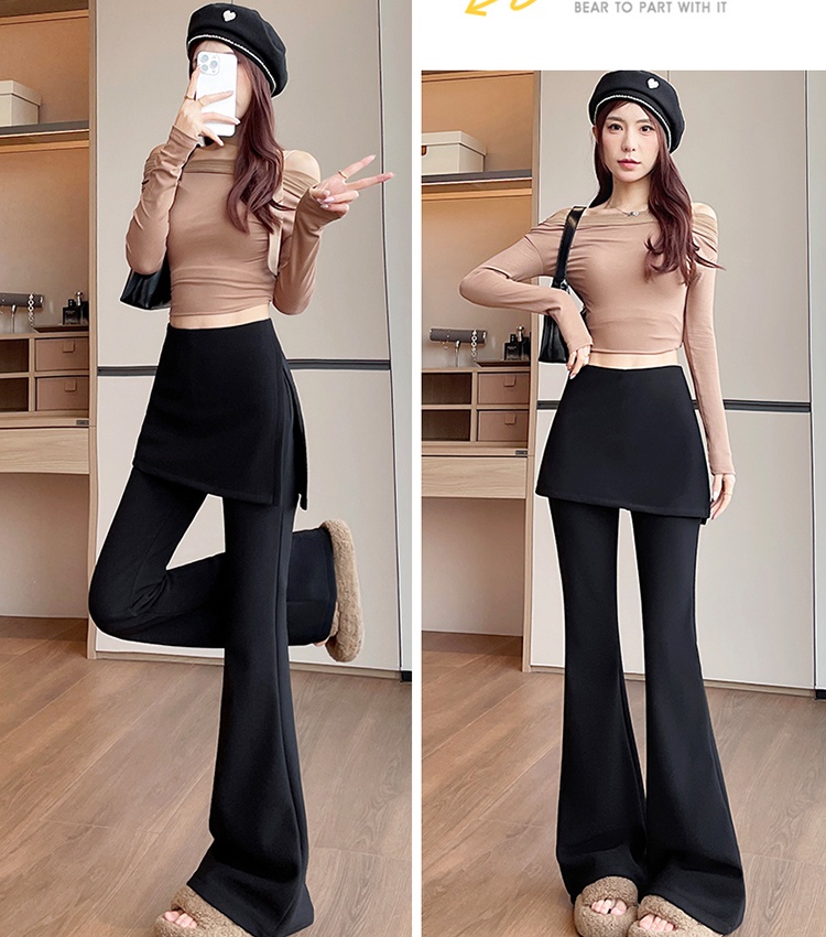 Slim speaker autumn and winter high waist pants