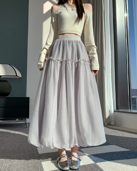 Thick and disorderly college style skirt long bud skirt for women