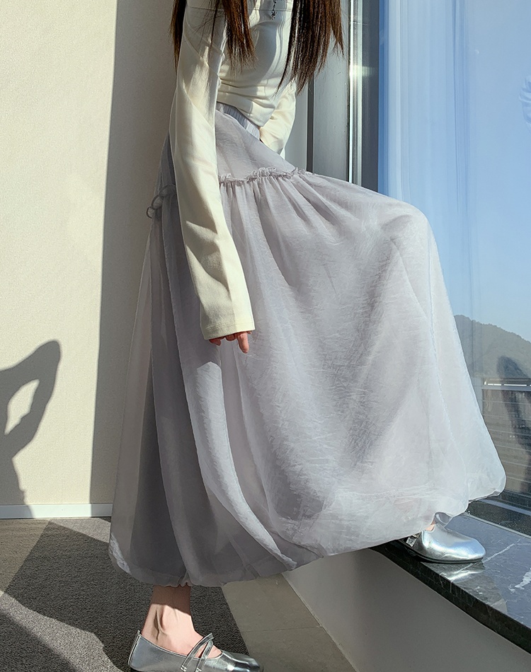 Thick and disorderly college style skirt long bud skirt for women