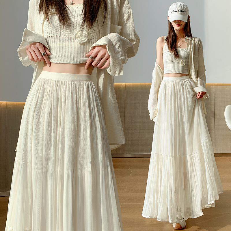 College style long skirt lady skirt for women