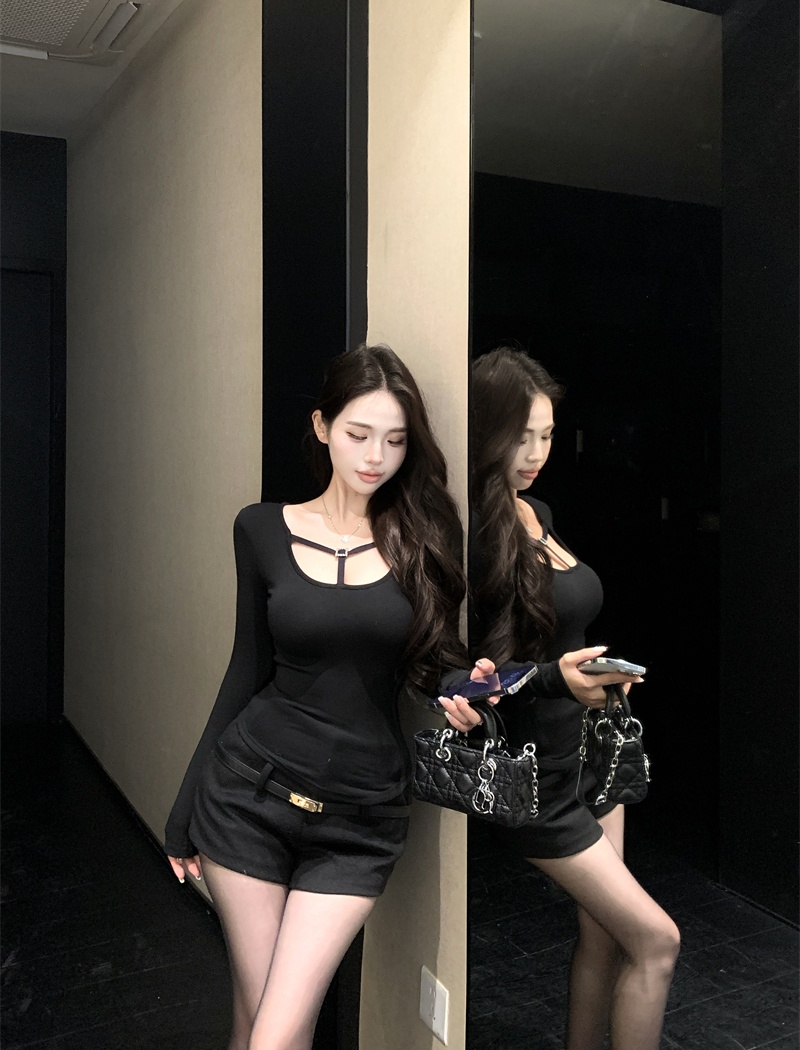 Tender sweater temperament diamond tops for women