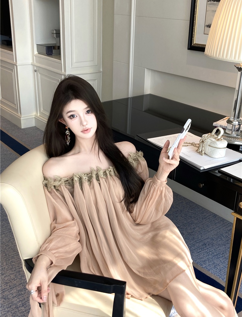 Strapless wrapped chest temperament flat shoulder tops