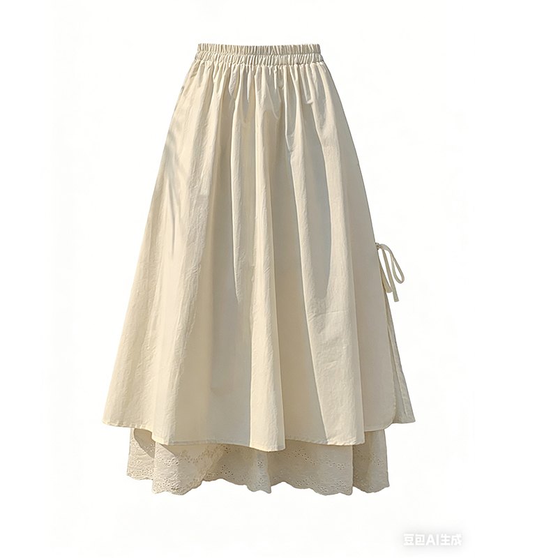 High waist slim skirt lace long dress for women