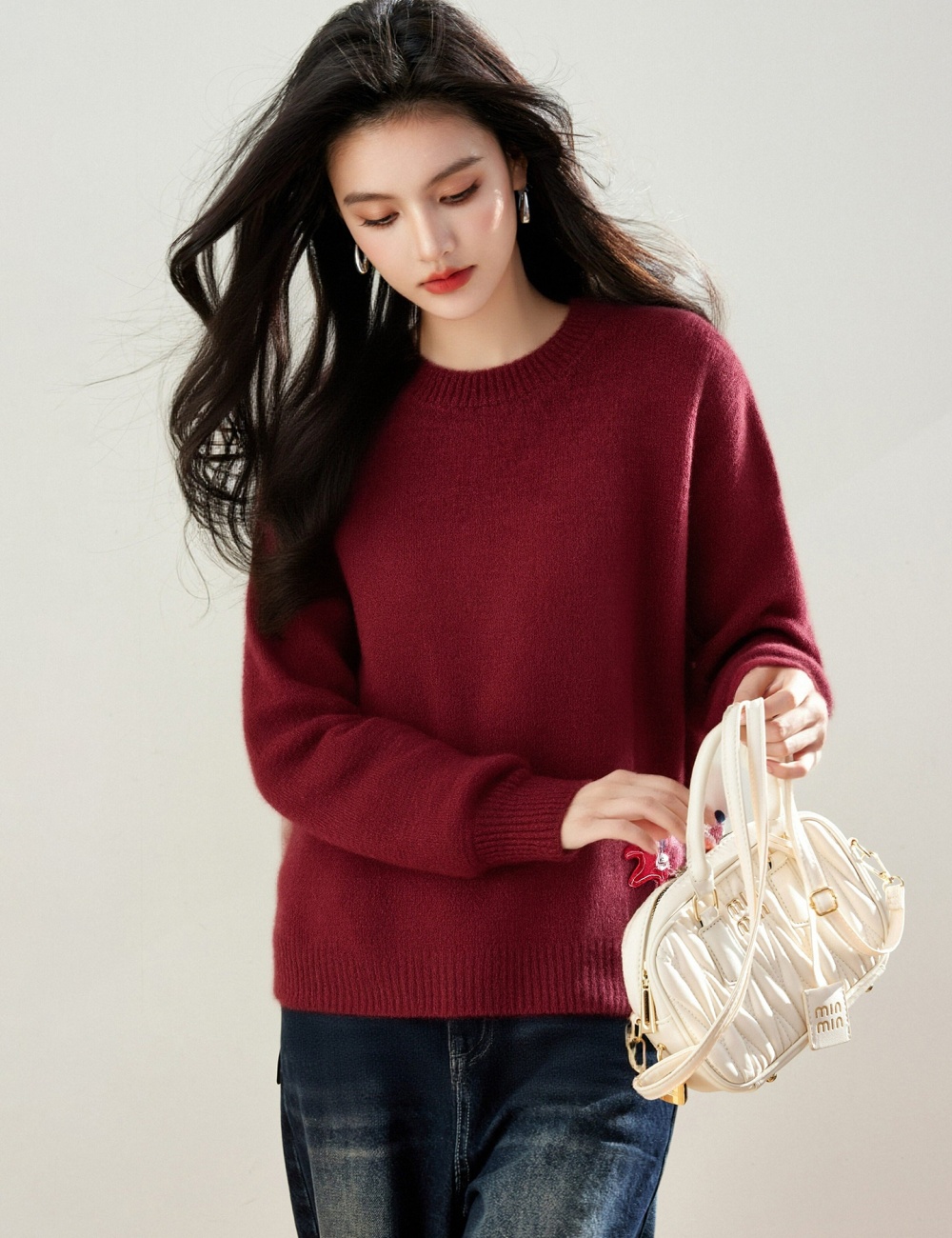 Lazy pullover cartoon tops pony short sweater