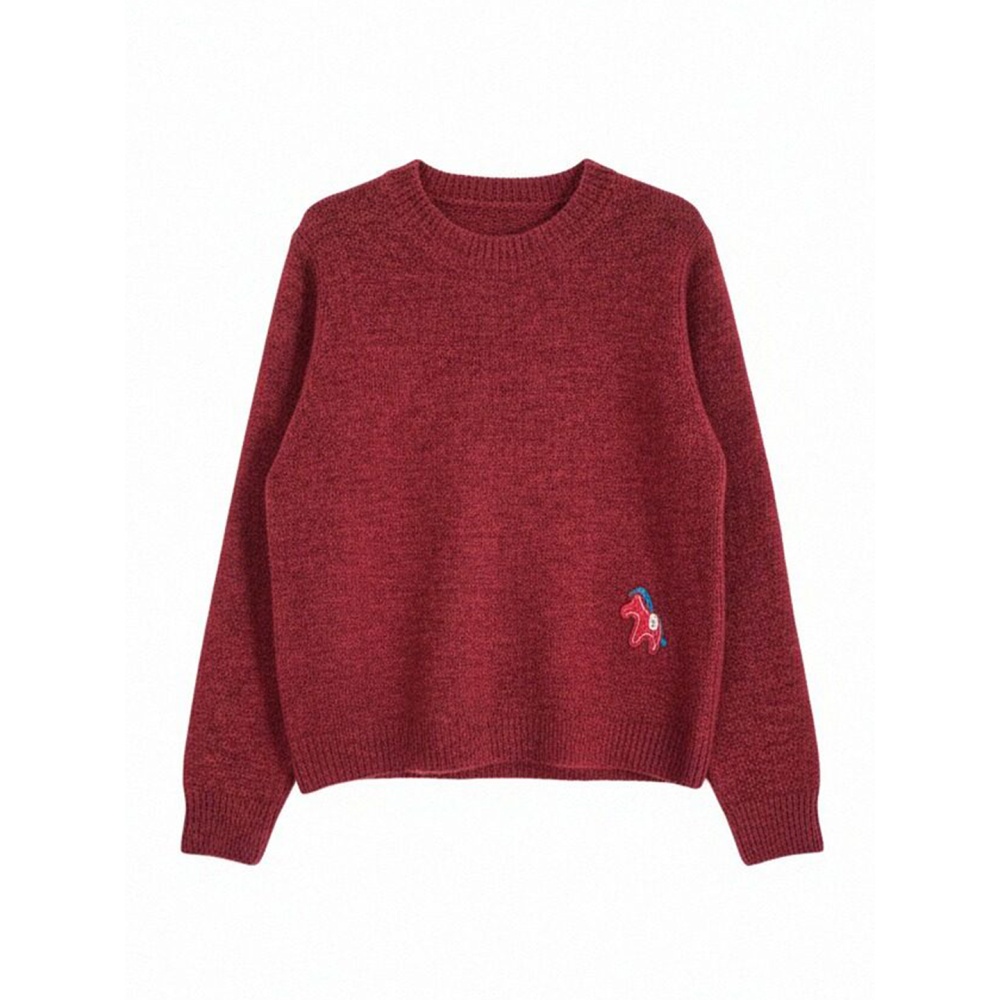 Lazy pullover cartoon tops pony short sweater