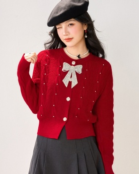 Short chanelstyle coat beading sweater for women