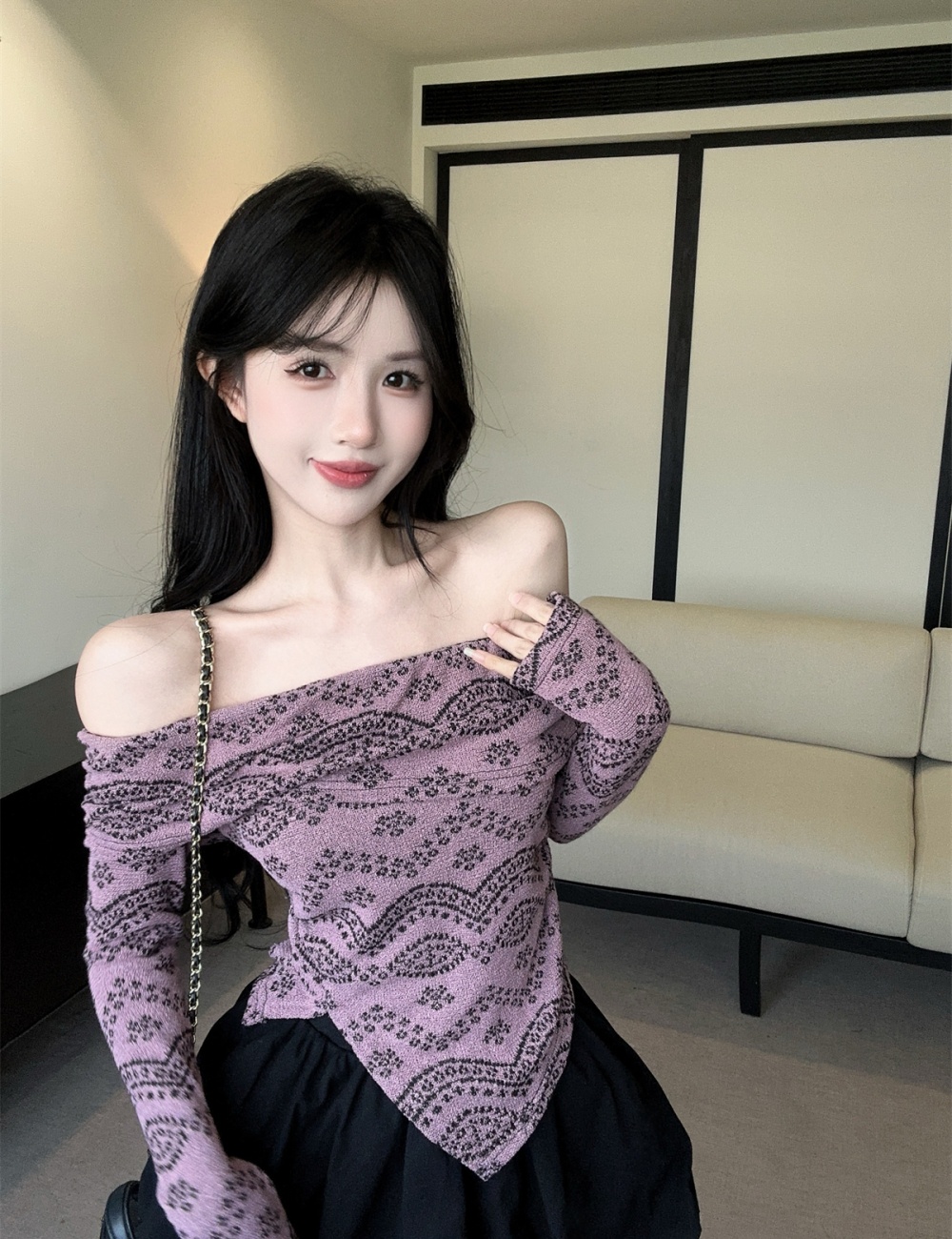 Halter tops enticement bud skirt 2pcs set for women