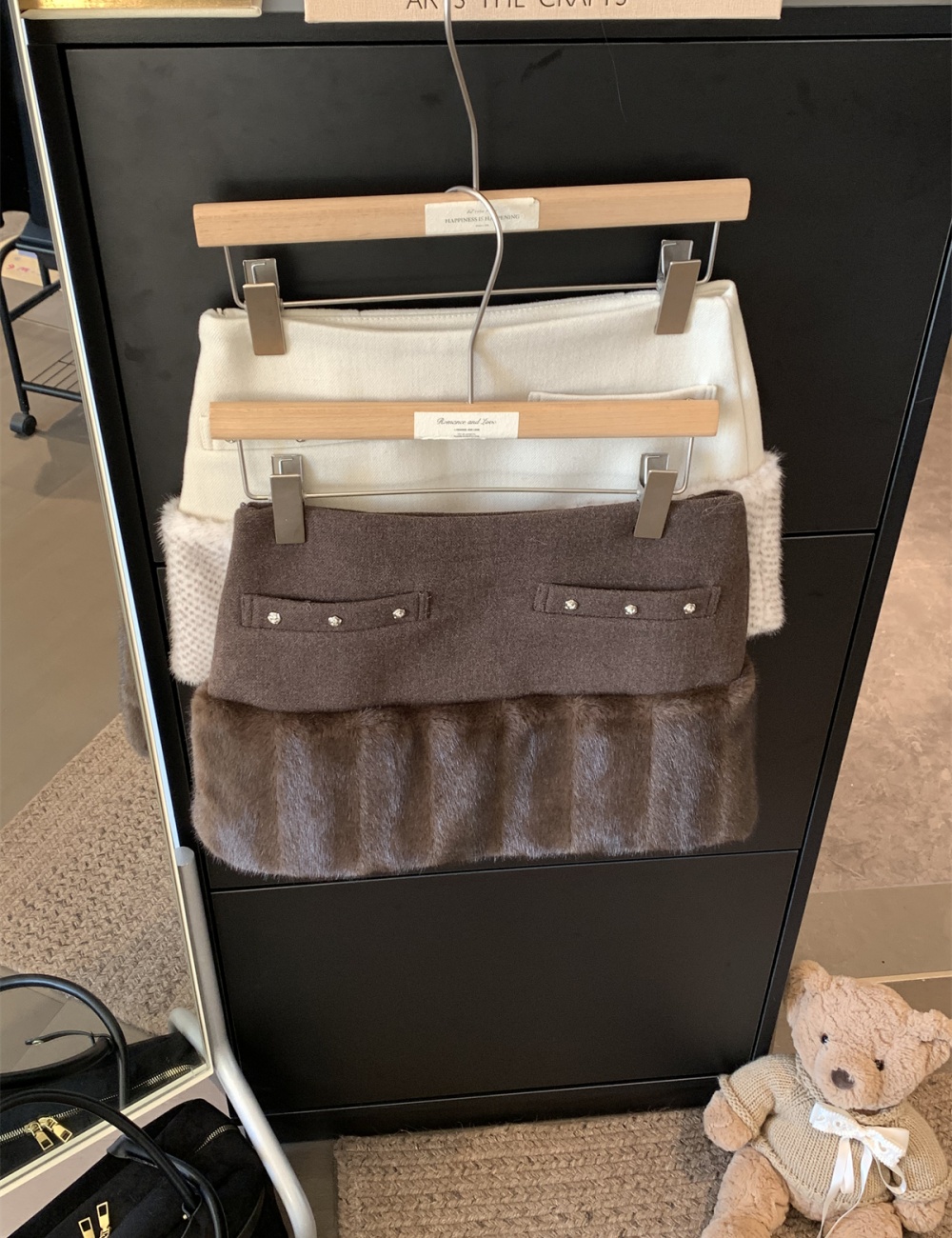 Casual high waist elmo winter short A-line skirt for women