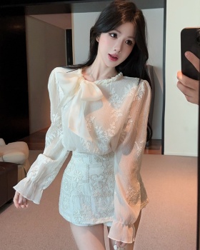 France style short skirt shirt a set for women