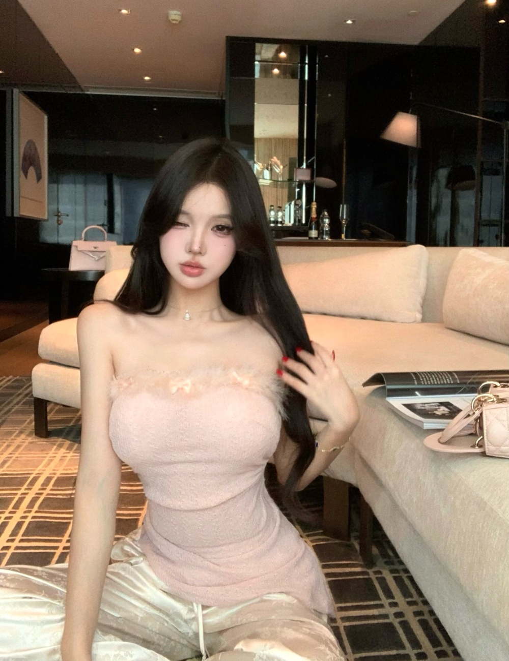 Tender bandage stitching enticement lace tops