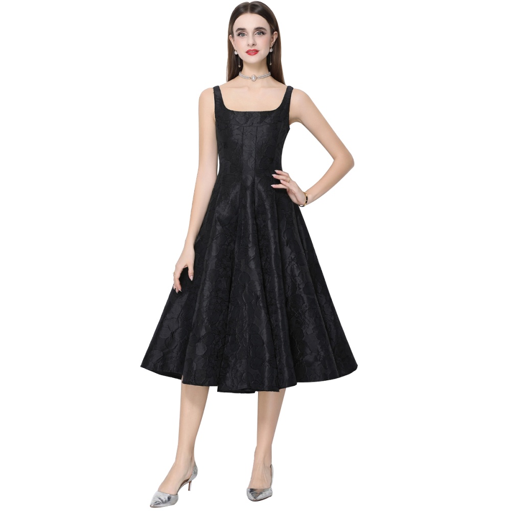 Elegant jacquard long dress big skirt formal dress