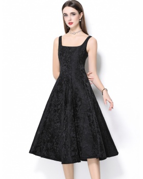 Elegant pinched waist temperament dress for women