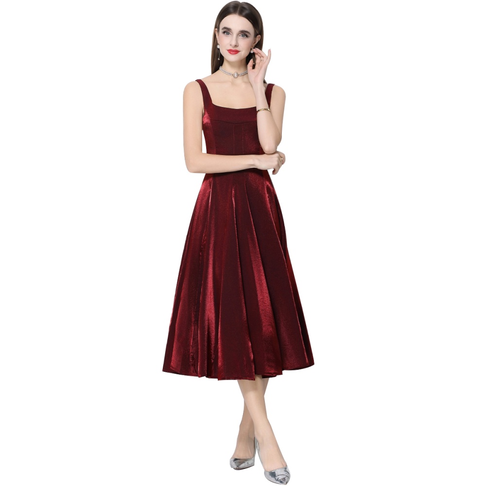 Slim satin Sexy underwear light luxury big skirt dress