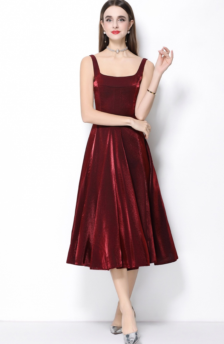 Slim satin Sexy underwear light luxury big skirt dress