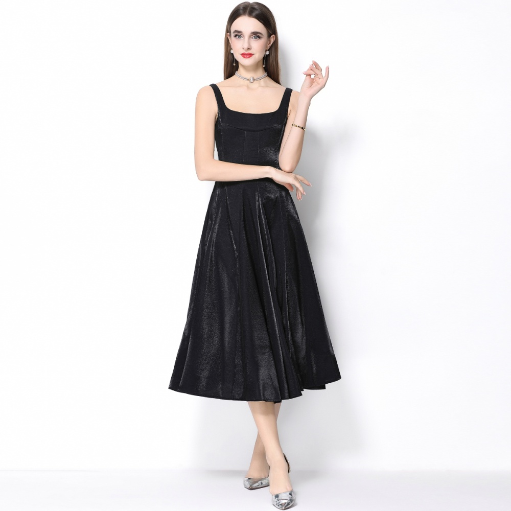 Satin slim Sexy underwear big skirt sling dress