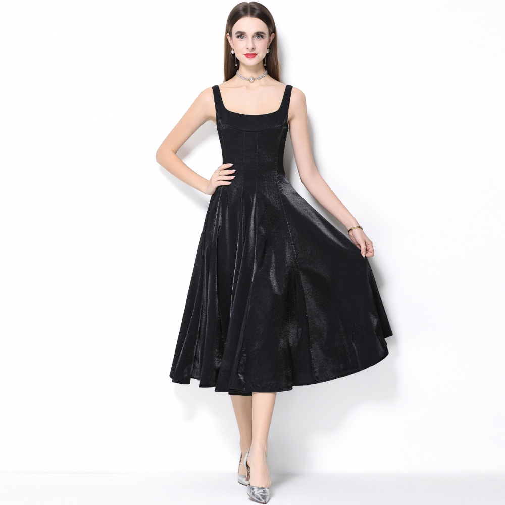 Satin slim Sexy underwear big skirt sling dress