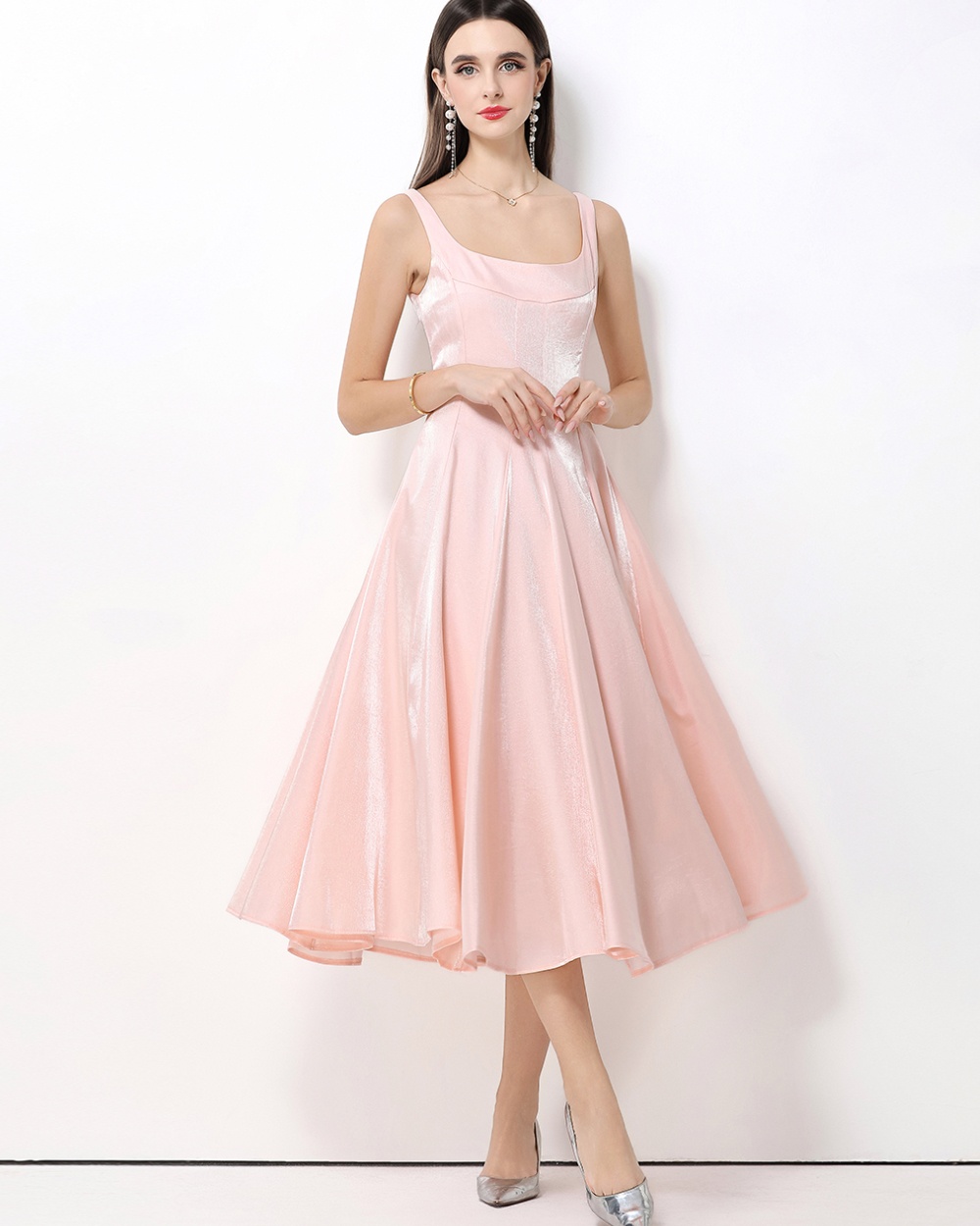 Satin big skirt Sexy underwear France style dress