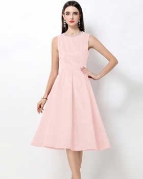 Pinched waist slim temperament dress for women
