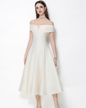 Sling long dress France style dress for women