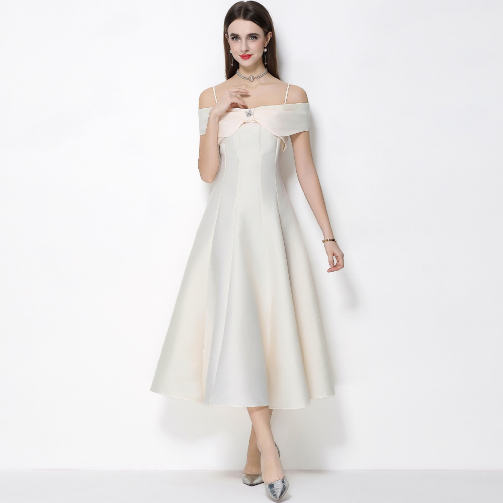 Sling long dress France style dress for women